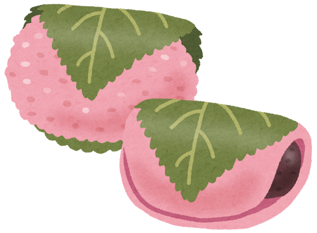 桜餅のイラスト